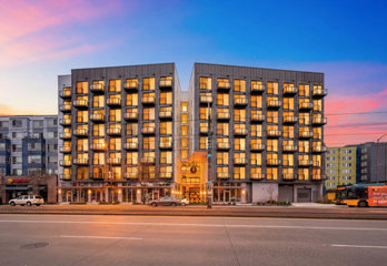 Atrium Court Exterior Sunset